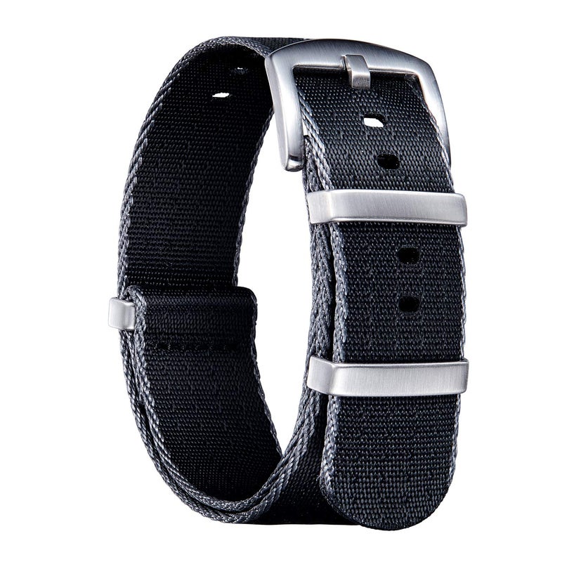 BINLUN Nylon Watch Band Thick G10 Premium Ballistic Nylon Multicolor Replacement Watch Straps with Silver/Black Stainless Steel Buckle for Men Women 18mm 20mm 22mm 24mm - Image 1